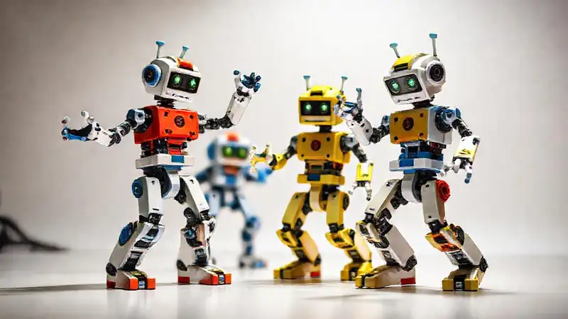 Robot LEGO baila con energía vibrante