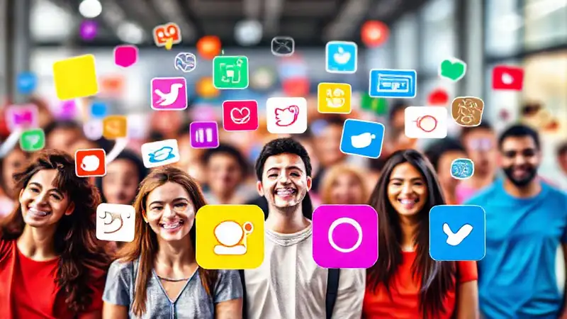 Redes sociales vibrantes y modernas