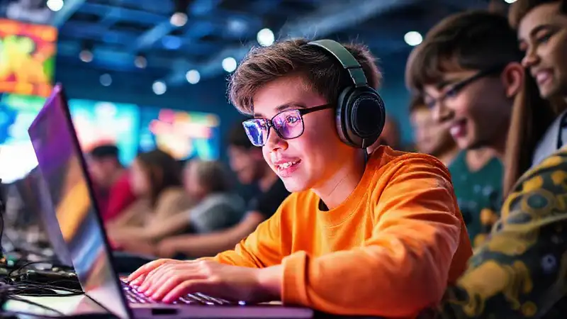 Jóvenes codificadores crean en hackathon vibrante