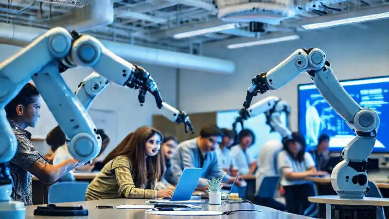 Robots ayudan a estudiantes en el aula