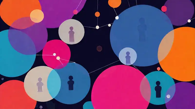 Redes colaborativas digitales vibrantes y modernas
