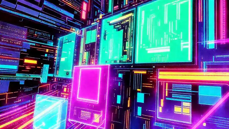 Un cómic futurista irradia colores vibrantes