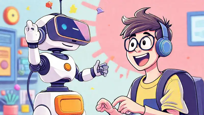 Un adolescente se divierte con realidad virtual