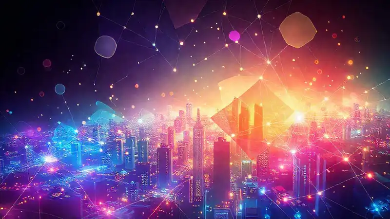 Ciudad futurista digital