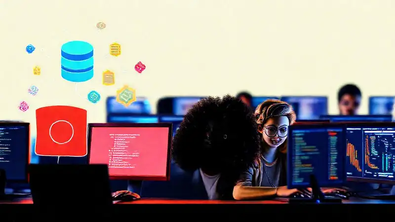 Estudiantes aprenden datos visuales informativos