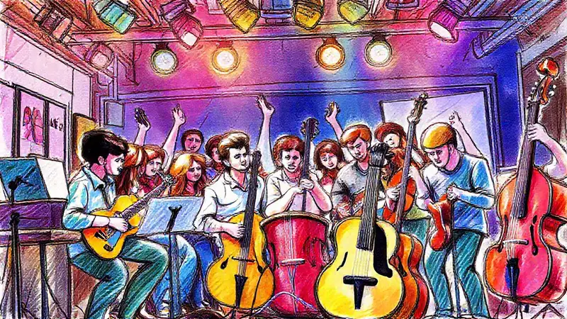 Creatividad vibrante en un espacio dinámico