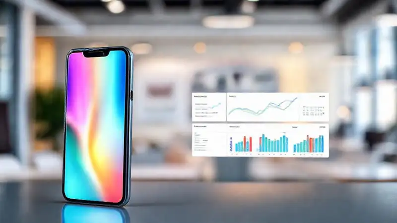 Un móvil muestra un diseño web claro