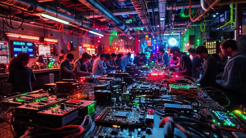 Un taller futurista crea proyectos digitales brillantes