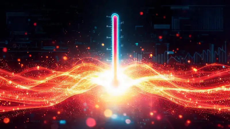 Visualización científica de energía futurista