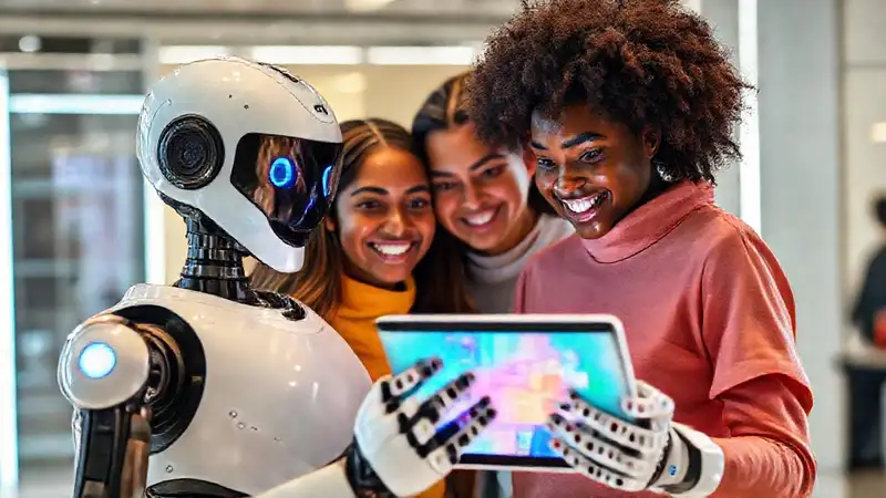 Robots y jóvenes conectan digitalmente