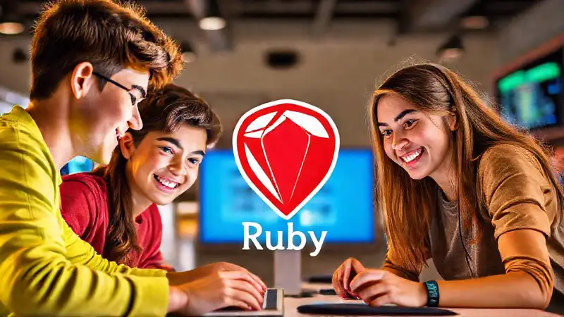 Jóvenes codifican en un entorno digital