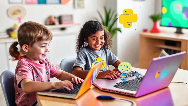 Niños codifican con energía creativa