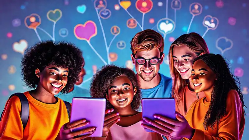 Adolescentes diversos conectan y se apoyan online