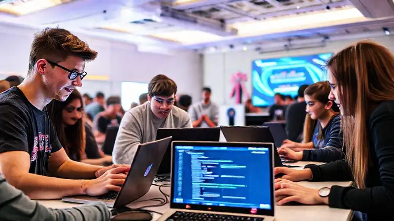 Jóvenes crean código en hackathon