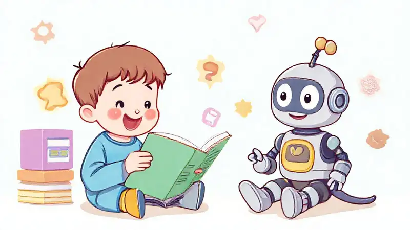 Un niño aprende con robot digital