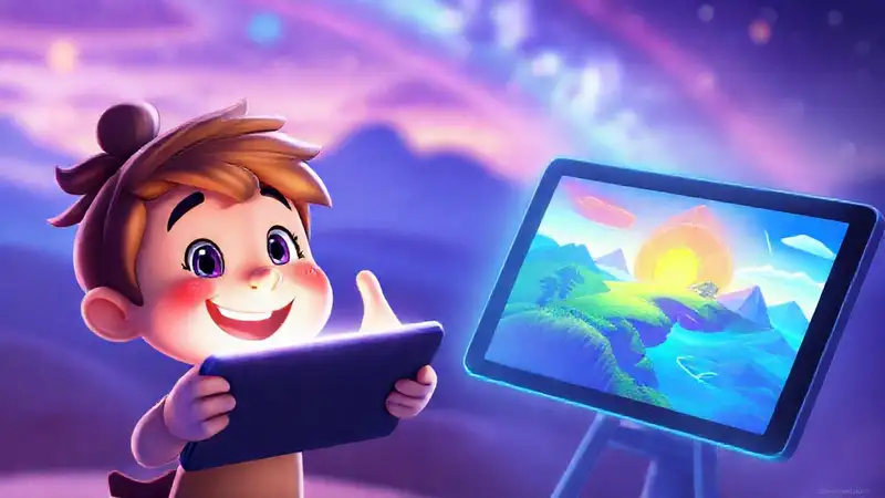 Un personaje animado inspira con alegría