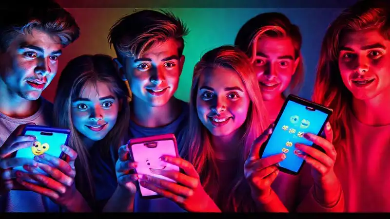 Adolescentes exploran un mundo digital vibrante