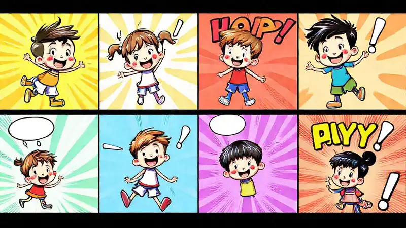 Arte digital infantil vibrante y alegre