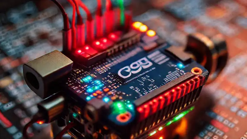 Un robot Arduino brillante y técnico