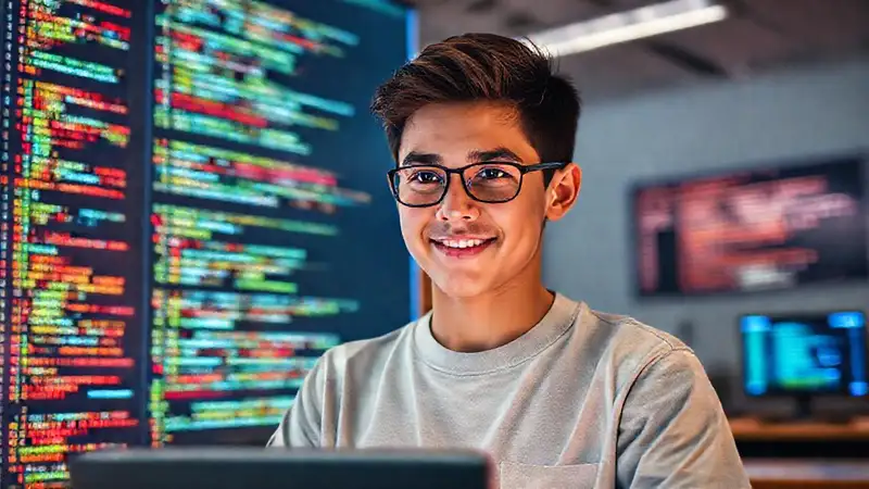 Programadores jóvenes crean código brillante