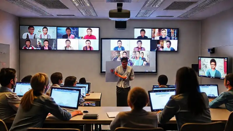 Clase virtual atractiva y colaborativa digitalmente