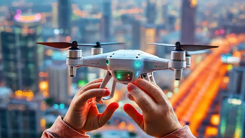 Dron futurista enseña a los niños