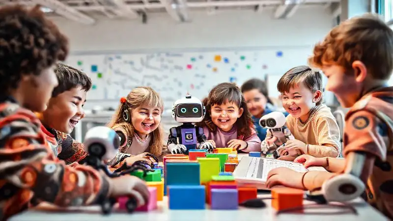 Robots y bloques de código dan alegría