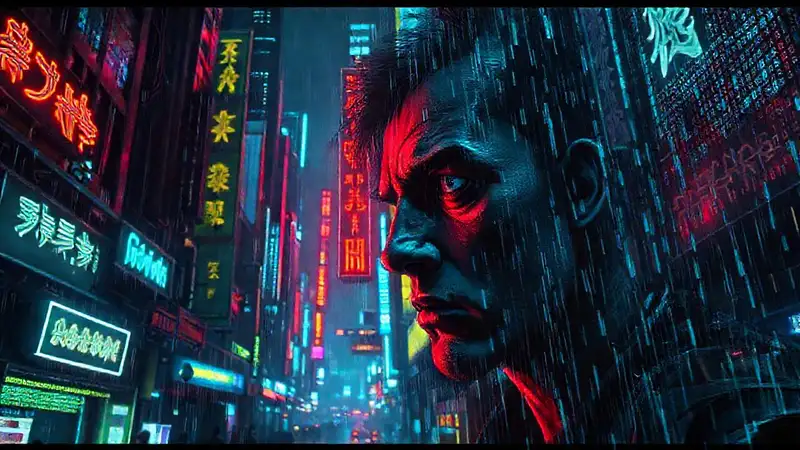 Ciudad cyberpunk digital