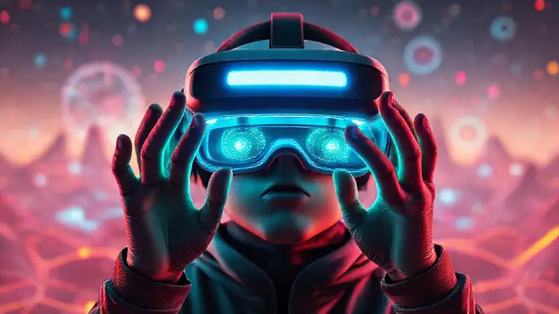 Visor VR futurista