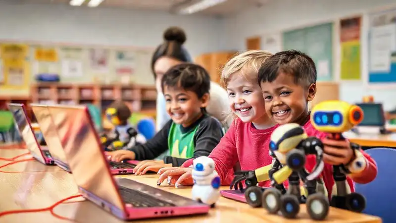 Niños aprenden a programar con alegría