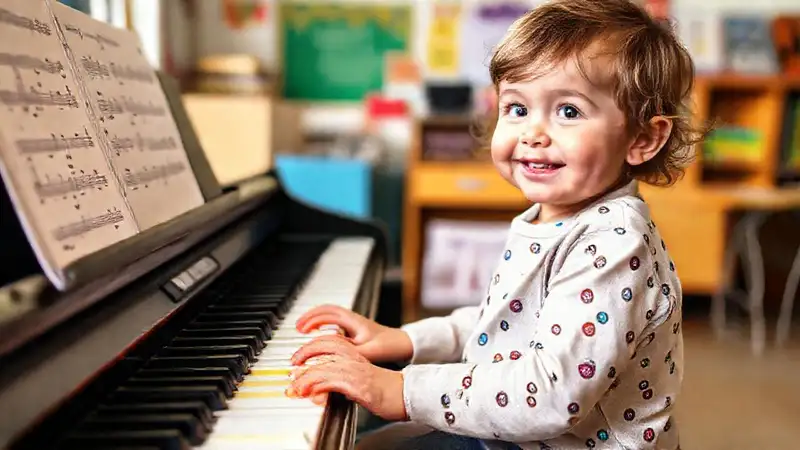 Un niño músico explora la educación