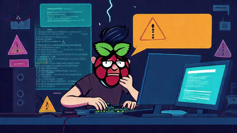 Un programador frustrado lucha con el Pi