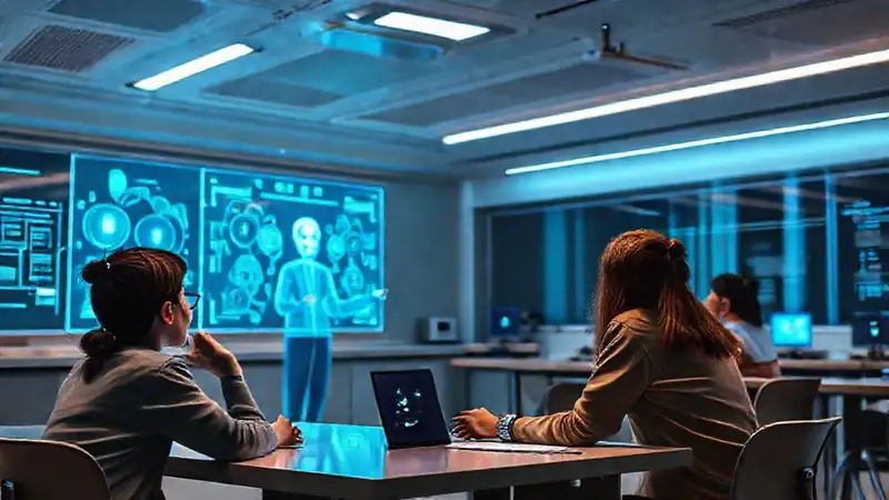 Aula futurista: aprendizaje digital y tranquilo