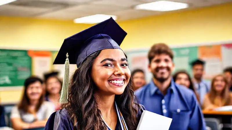 Estudiantes graduados celebran su éxito académico