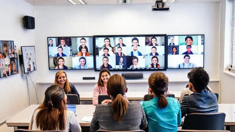 Aprendizaje digital en un aula virtual