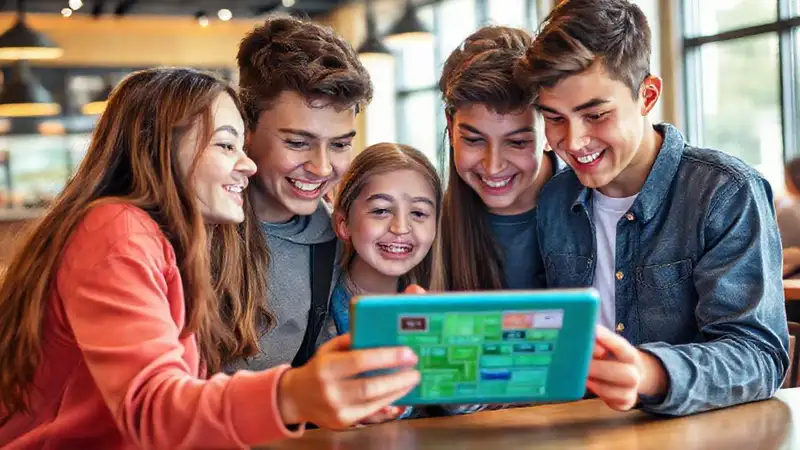 Adolescentes prueban app con diseño intuitivo