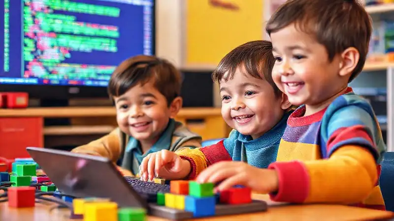 Niños programan con alegría y éxito