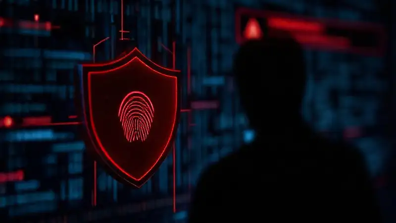 Protección digital con atmósfera inquietante