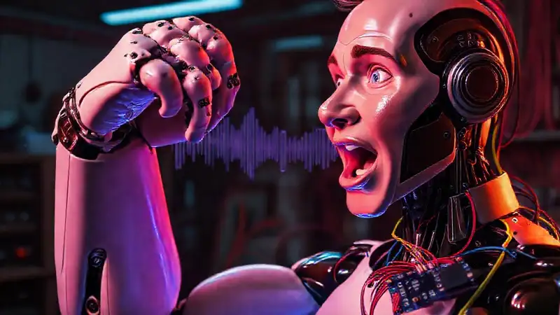 Un robot crea sonidos futuristas vibrantes