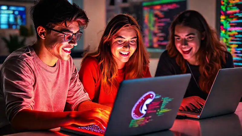 Jóvenes programadores crean arte digital vibrante
