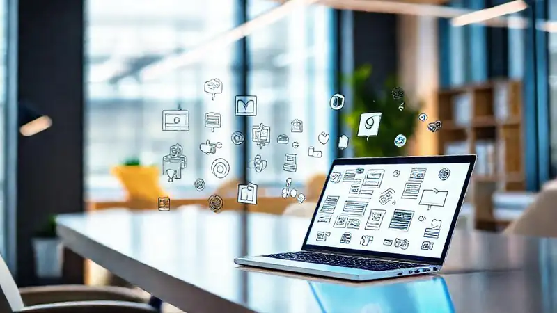 Diseño digital moderno promociona el curso