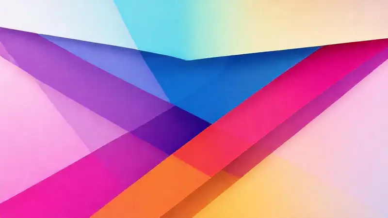 Formas geométricas vibrantes representan propiedades