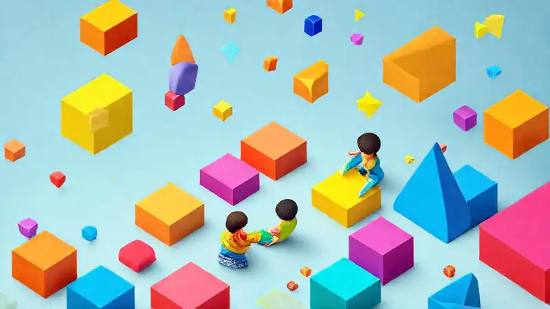 Formas geométricas coloridas inspiran juegos educativos