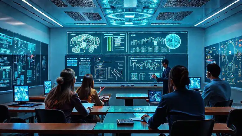 Clase futurista: aprendizaje interactivo y digital