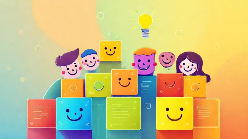 Equipo creativo codifica con alegría