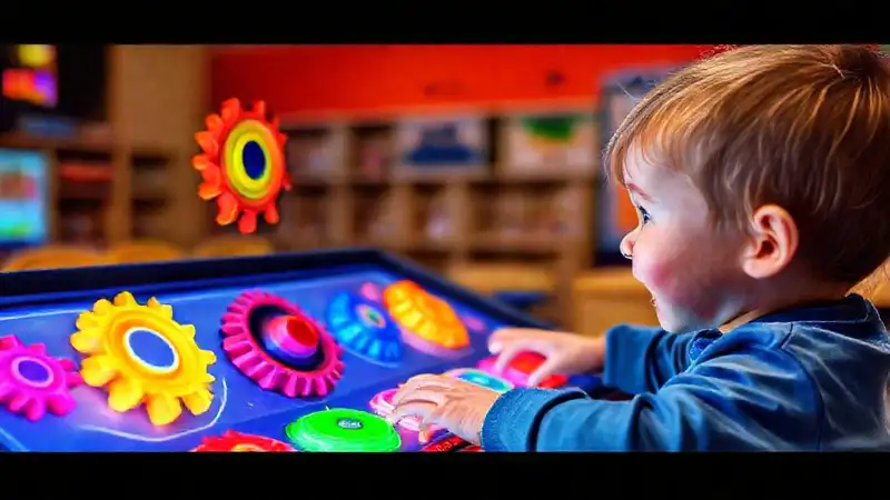 Niños aprenden con un juego colorido