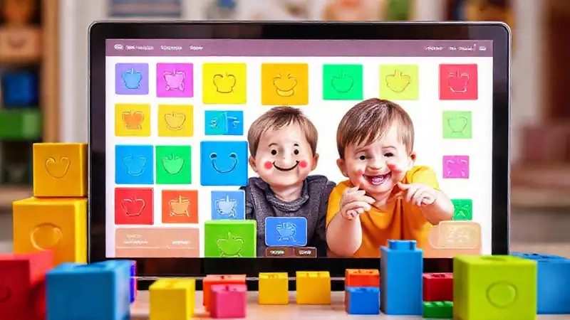 Niños aprenden código con bloques coloridos