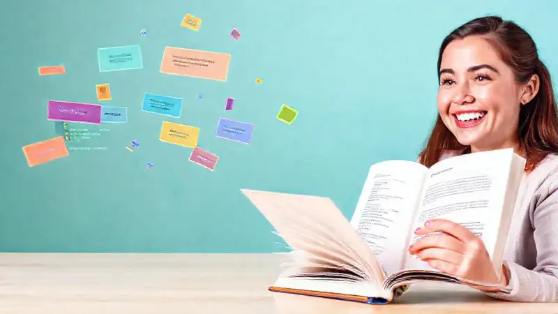 Mujer aprende digitalmente con alegría