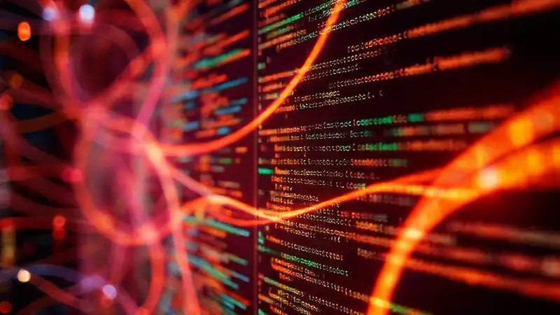 Interfaz digital compleja y colorida