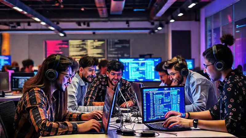 Programadores colaborativos celebran un hackathon vibrante